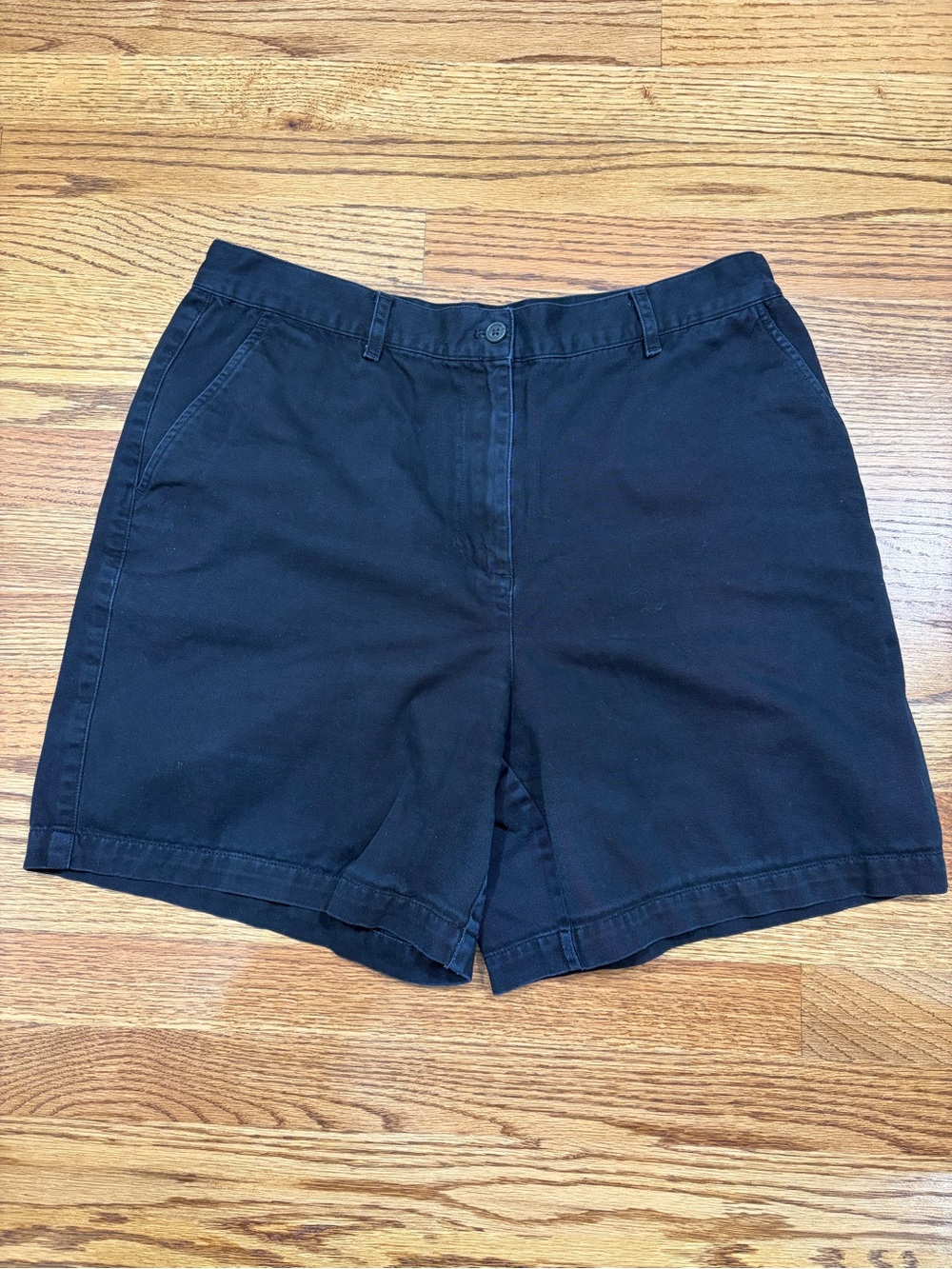 Lauren Ralph Lauren High-Rise 6.5" Black Casual Cotton Shorts sz 12